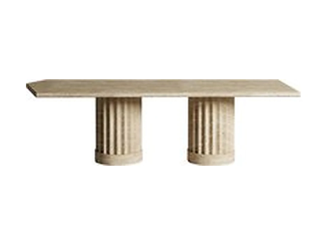 Riva Travertine Dining Table