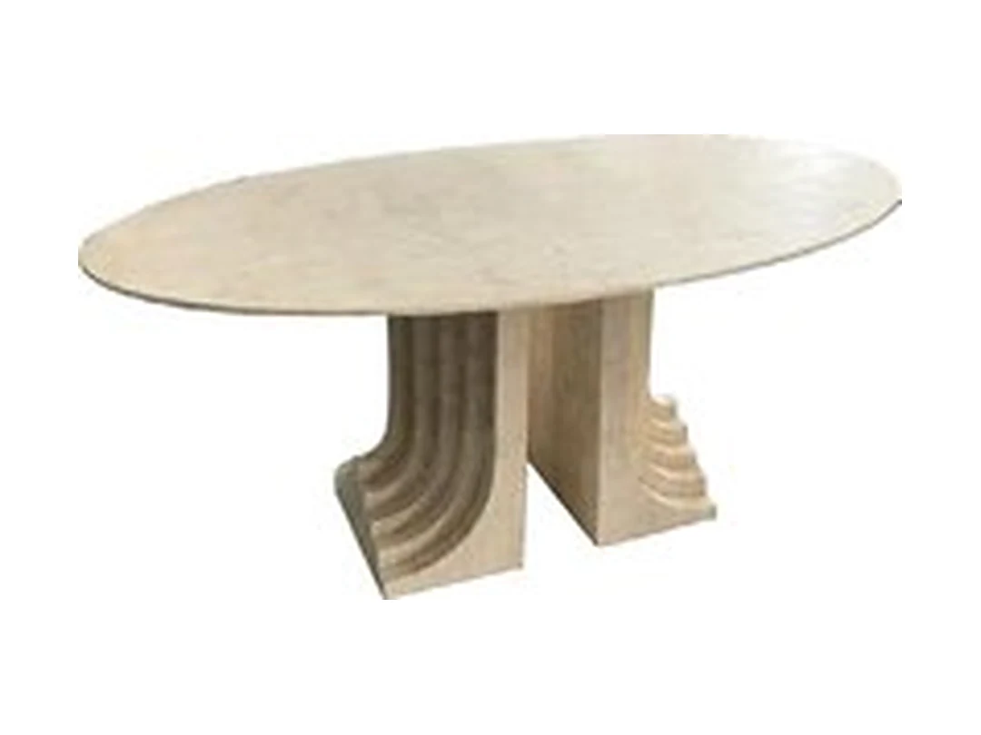 Tessera Travertine Dining Table
