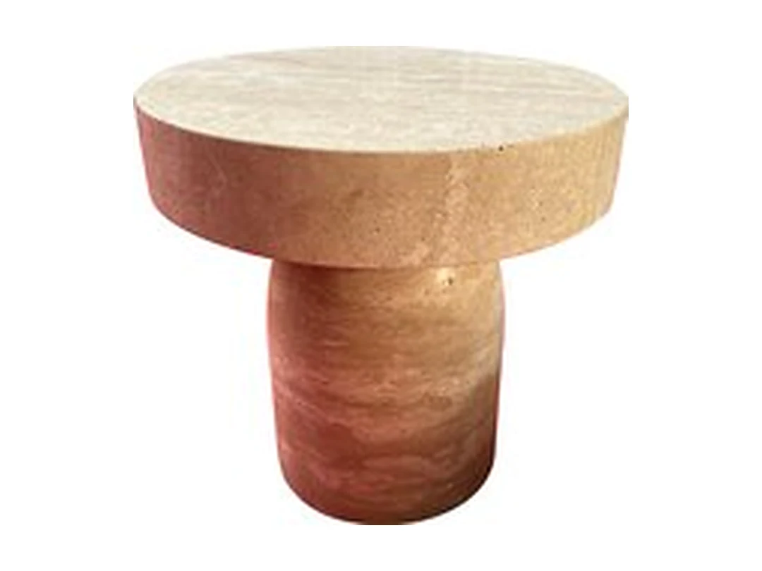 Vela Travertine Side Table