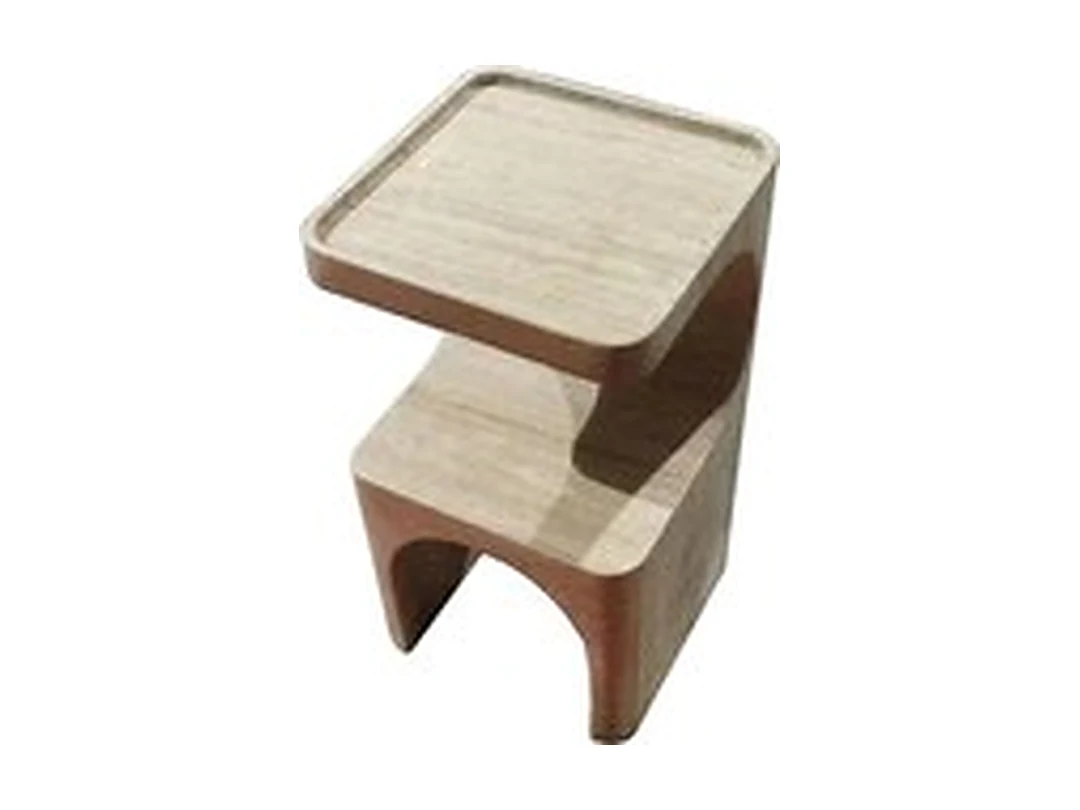 Lira Travertine Side Table