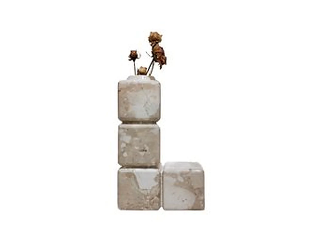 Solenne Travertine Vase